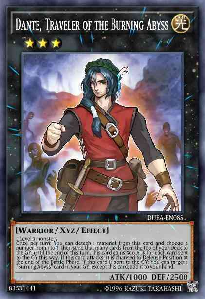 Dante, Traveler of the Burning Abyss - DUEA-EN085 - Secret Rare - 1st Edition