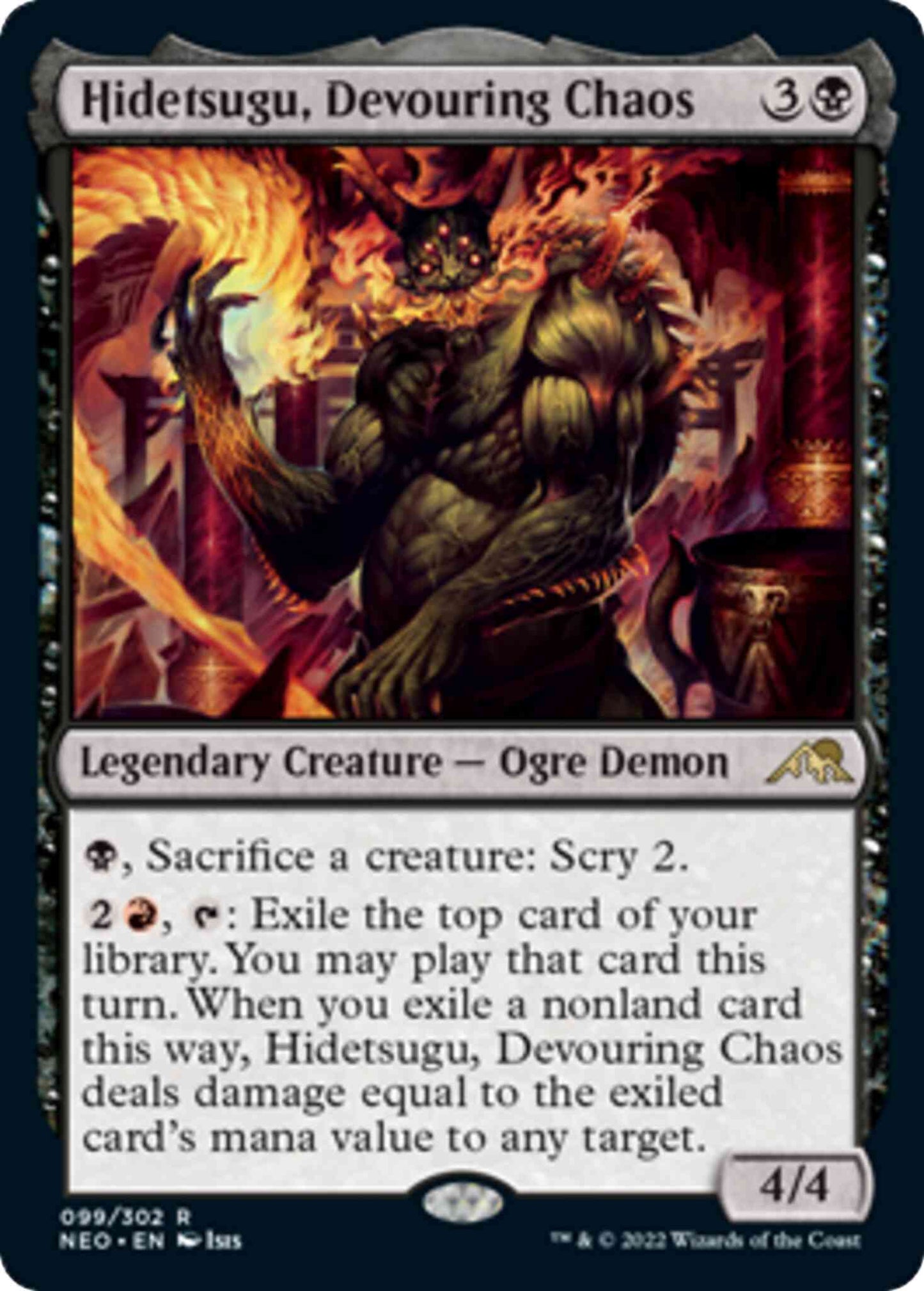 Hidetsugu, Devouring Chaos [99] [Kamigawa: Neon Dynasty] [Non-Foil]