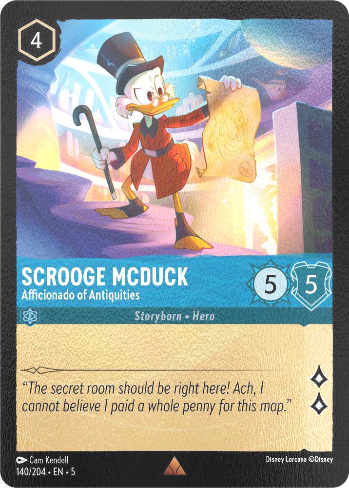 Scrooge McDuck - Afficionado of Antiquities - 140/204 [Shimmering Skies] [Cold Foil]