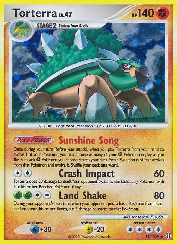 Torterra - 11/100 - Rare Holo [dp7-11] [Holo]