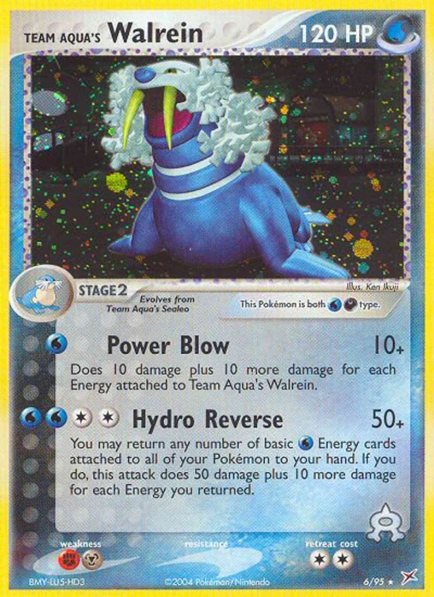 Team Aqua's Walrein - 6/95 - Rare Holo [ex4-6] [Holo]