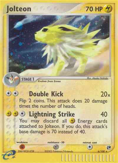 Jolteon - 6/100 - Rare Holo [ex2-6] [Reverse Holo]