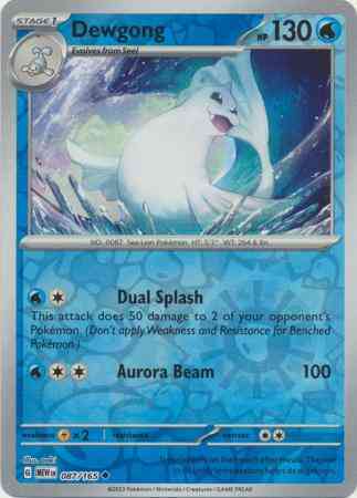 Dewgong - 087/165 - Uncommon [sv035-087] [Reverse Holo]