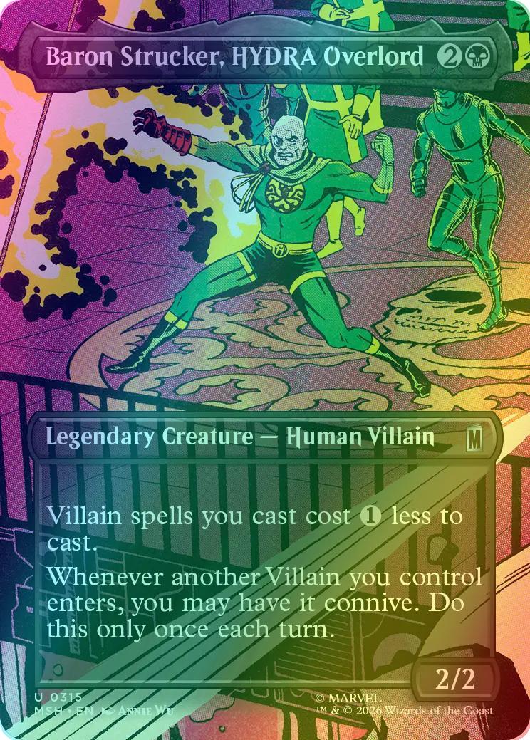 Baron Strucker, HYDRA Overlord [315] [Borderless] [Scene] [Marvel Super Heroes] [Foil]