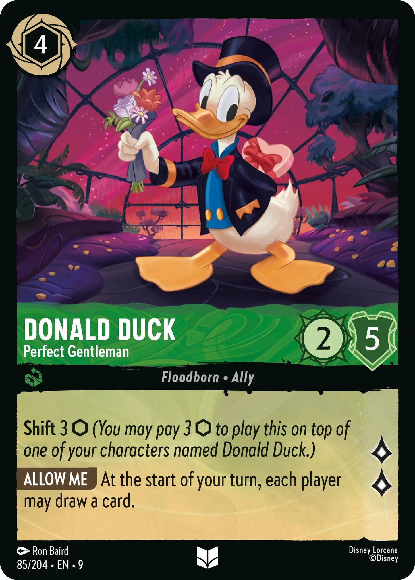 Donald Duck - Perfect Gentleman - 85/204 [Fabled] [Non-Foil]