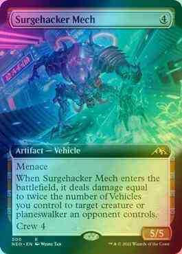 Surgehacker Mech [500] [Extended Art] [Kamigawa: Neon Dynasty] [Foil]