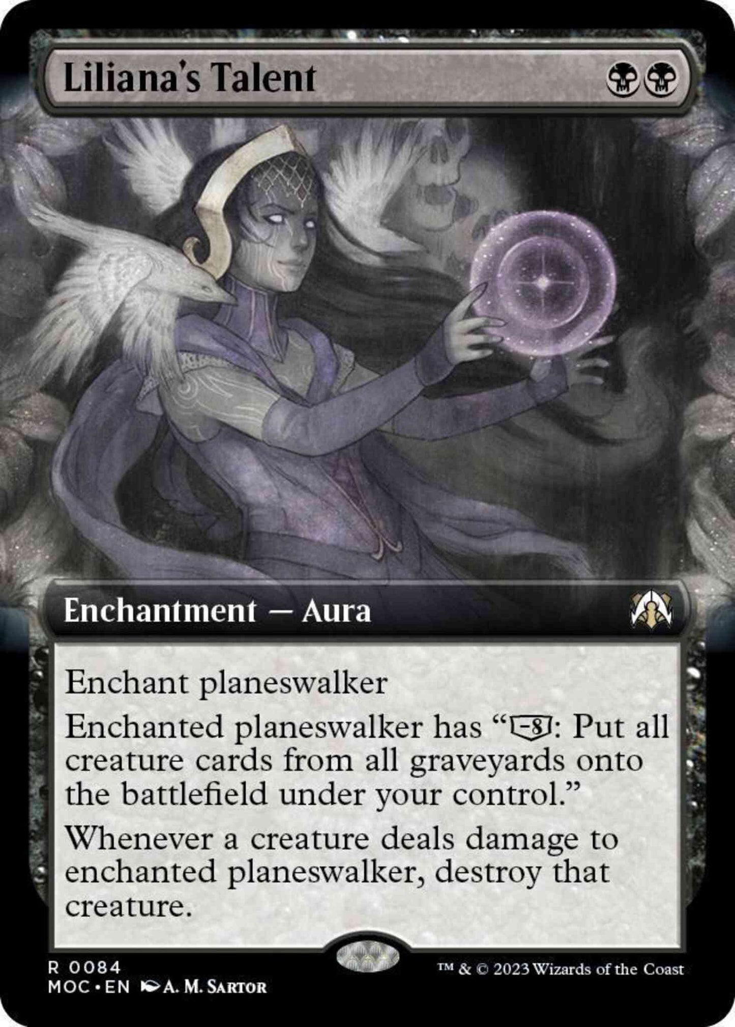Liliana's Talent [84] [Extended Art] [March of the Machine: Commander] [Non-Foil]