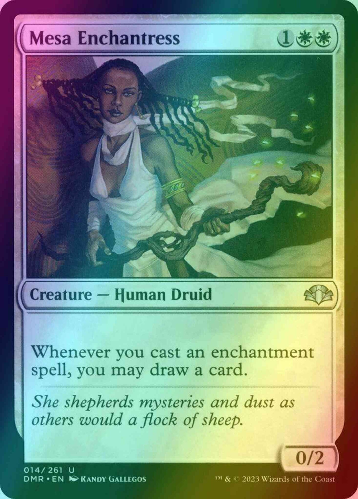 Mesa Enchantress [14] [Dominaria Remastered] [Foil]