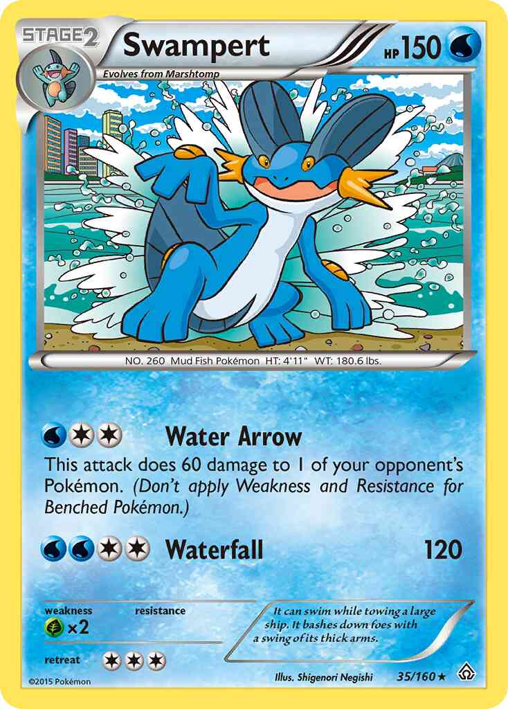 Swampert - 35/160 - Rare [xy5-35] [Reverse Holo]
