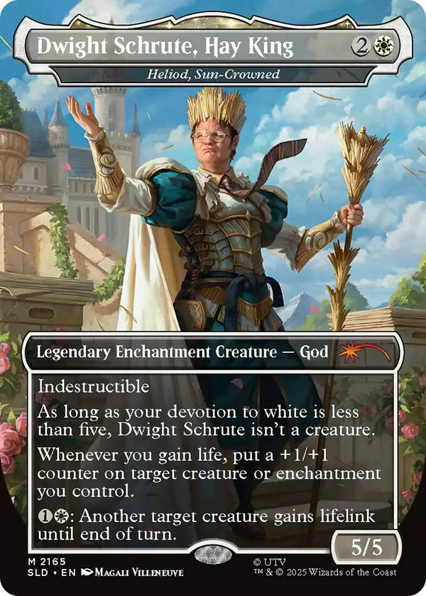 Dwight Schrute, Hay King - Heliod, Sun-Crowned [2165] [Borderless] [The Office: Dwight's Destiny] [Secret Lair Drop] [Non-Foil]