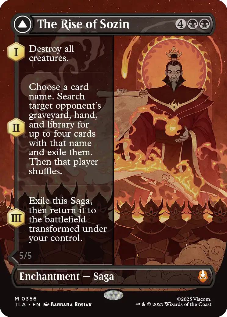 The Rise of Sozin // Fire Lord Sozin [356] [Borderless] [Avatar: The Last Airbender] [Non-Foil]