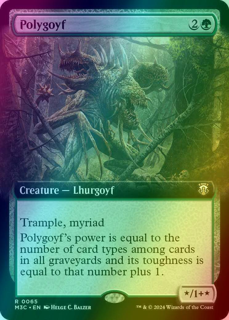 Polygoyf [65] [Extended Art] [Modern Horizons 3: Commander] [Ripple Foil]