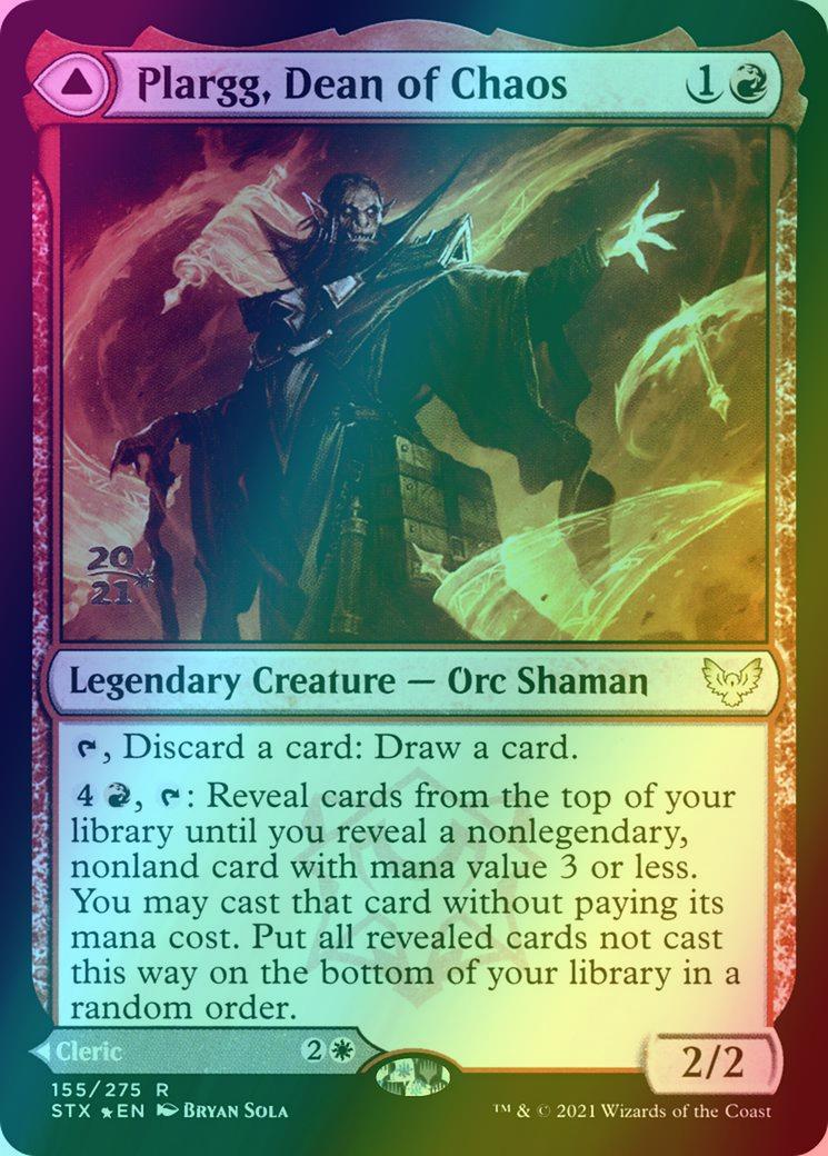 Plargg, Dean of Chaos // Augusta, Dean of Order [Prerelease] [155s] [Strixhaven: School of Mages Promos] [Foil]