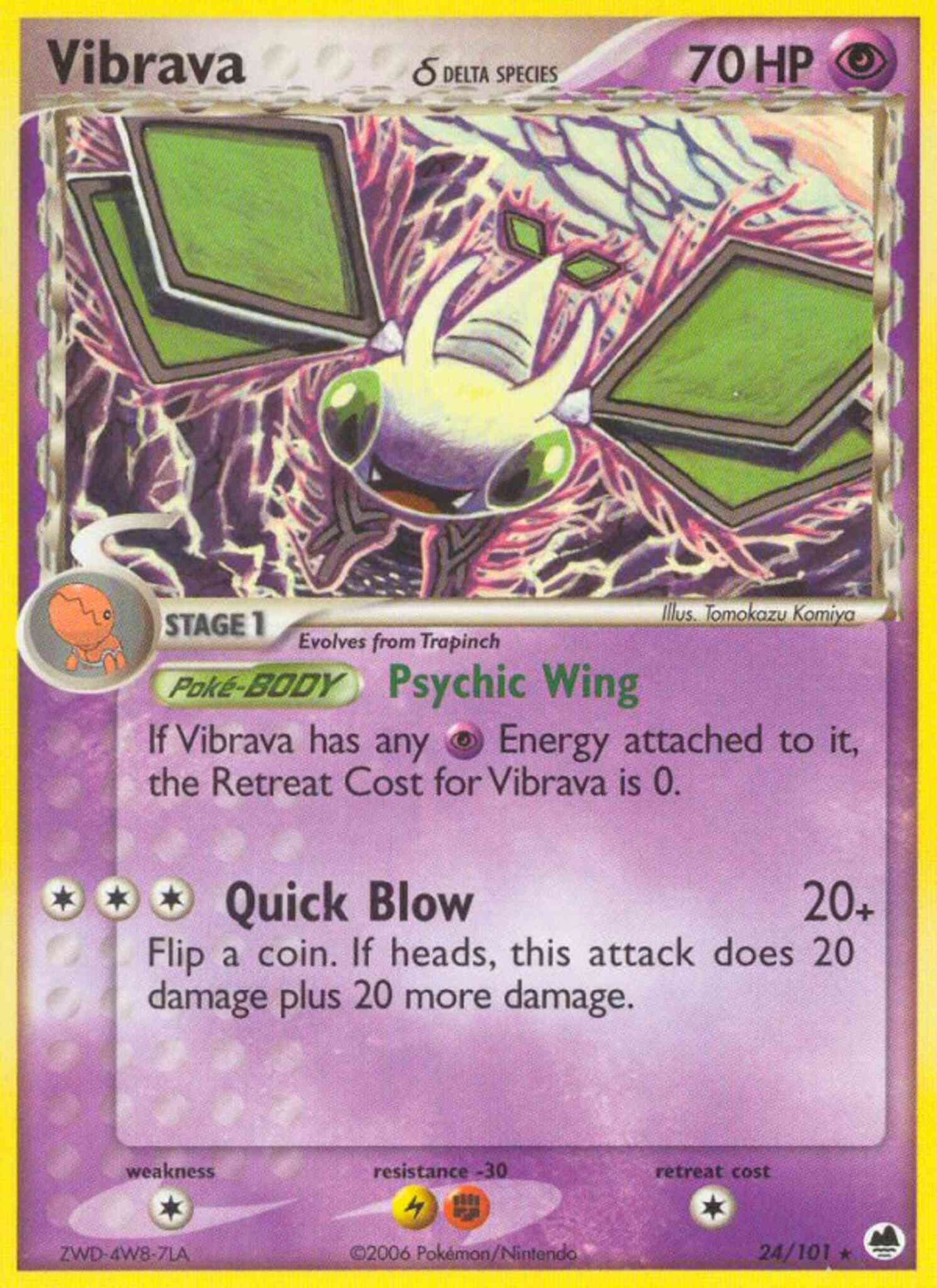 Vibrava δ - 24/101 - Rare [ex15-24] [Reverse Holo]
