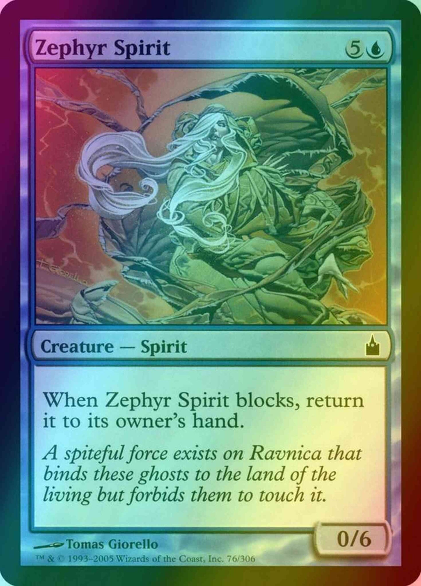 Zephyr Spirit [76] [Ravnica City Of Guilds] [Foil]