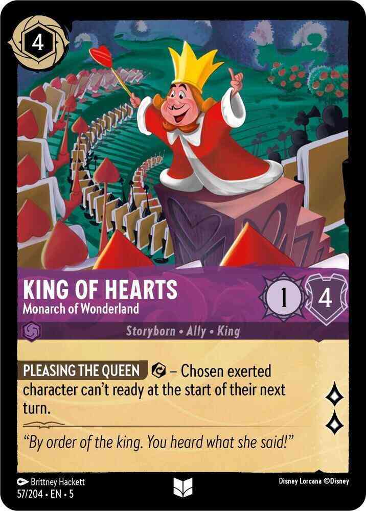 King of Hearts - Monarch of Wonderland - 57/204 [Shimmering Skies] [Non-Foil]