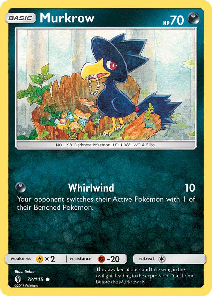 Murkrow - 78/145 - Common [sm2-78] [Reverse Holo]