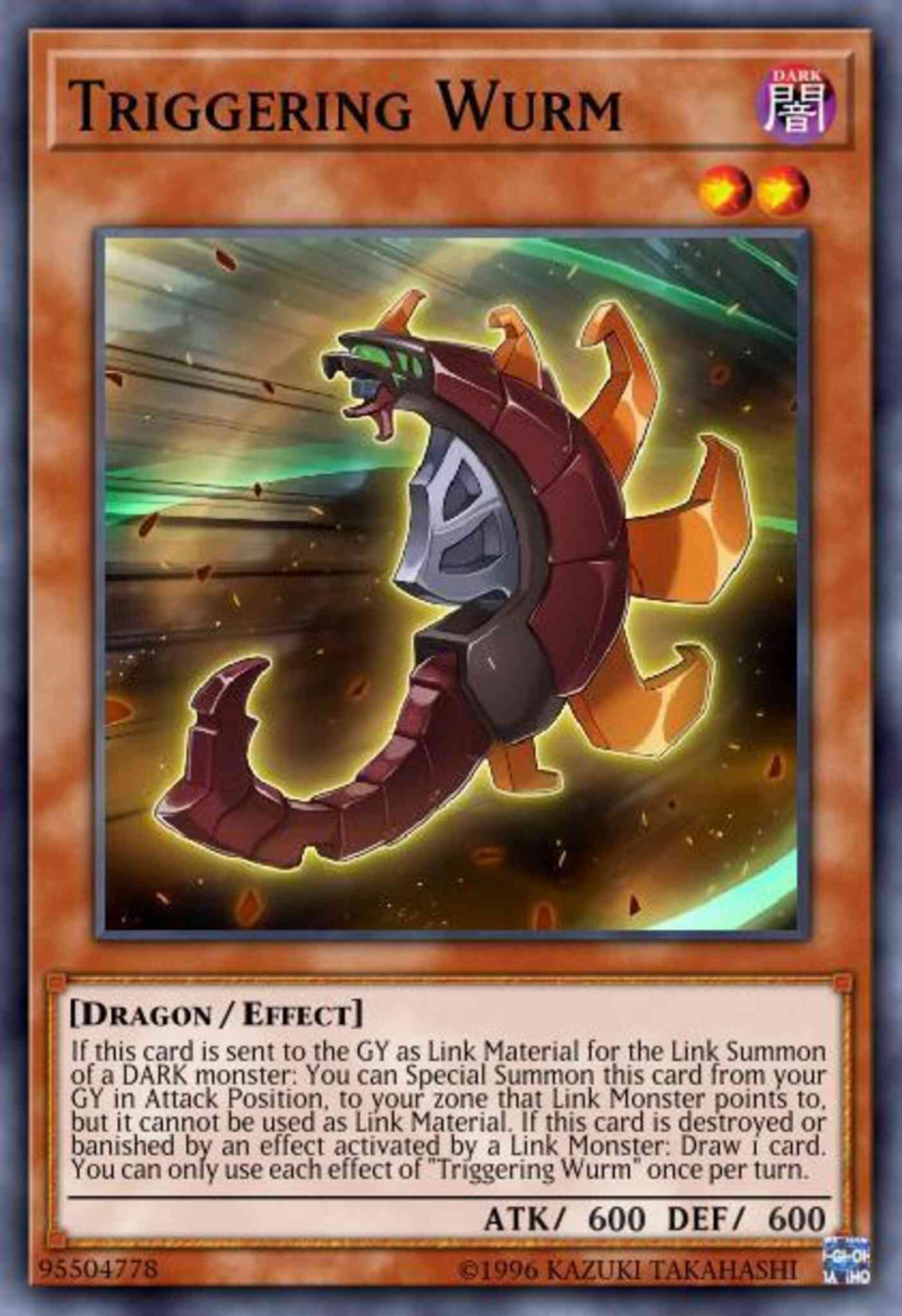 Triggering Wurm - BLRR-EN042 - Secret Rare - 1st Edition
