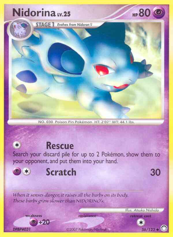 Nidorina - 56/123 - Uncommon [dp2-56] [Reverse Holo]