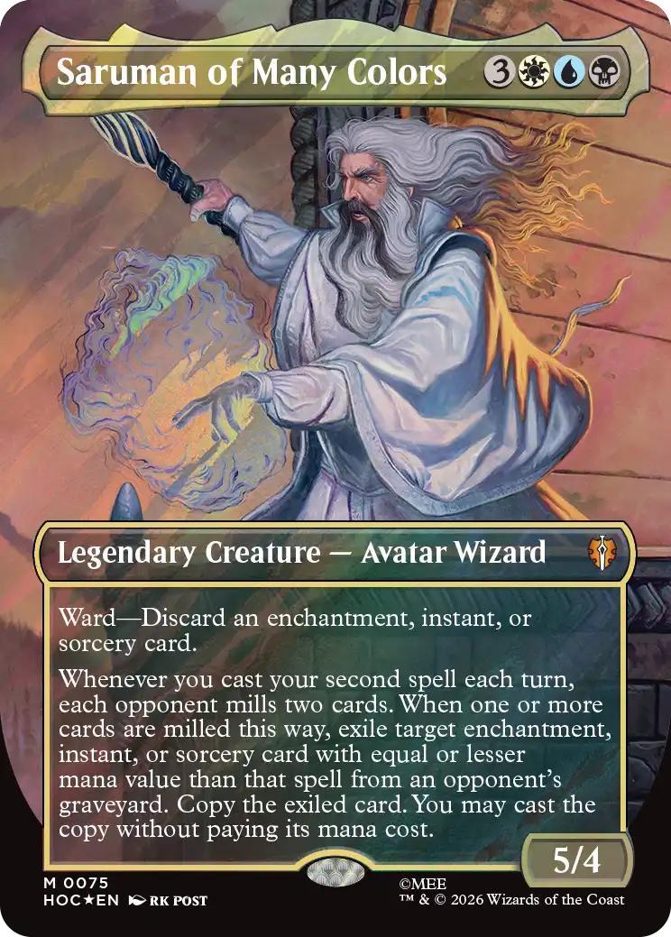 Saruman of Many Colors [75] [Borderless] [Classic Artist] [The Hobbit: Commander] [Surge Foil]