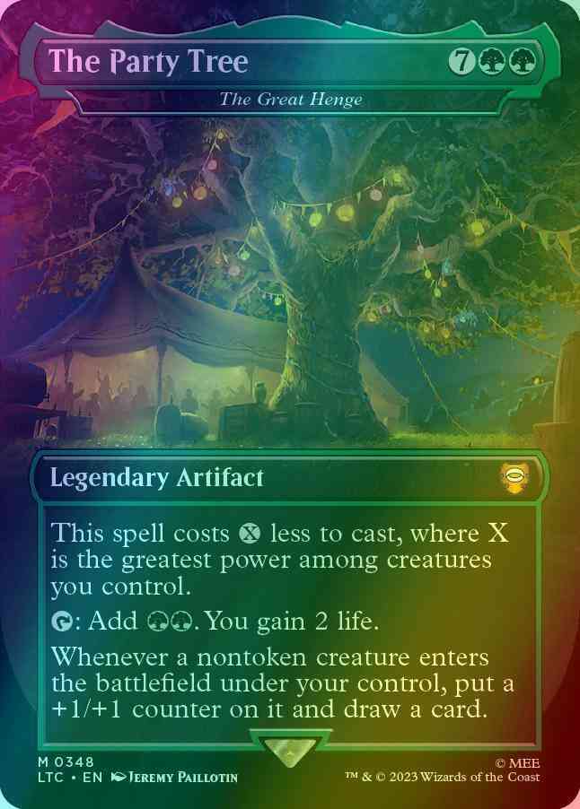 The Party Tree - The Great Henge [348] [Borderless] [Realms and Relics] [The Lord of the Rings: Tales of Middle-earth: Commander] [Foil]