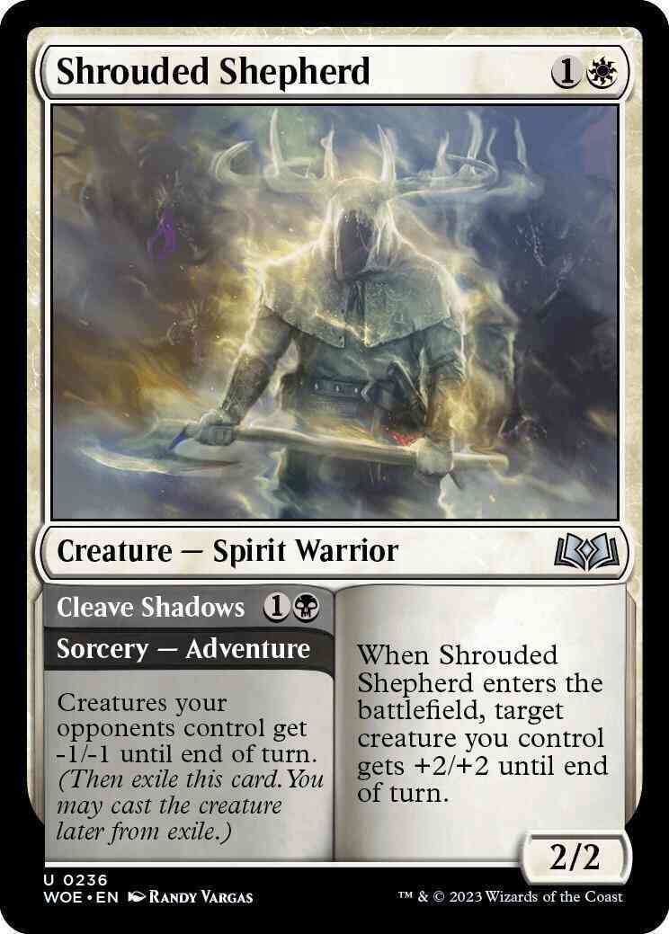Shrouded Shepherd // Cleave Shadows [236] [Wilds of Eldraine] [Non-Foil]