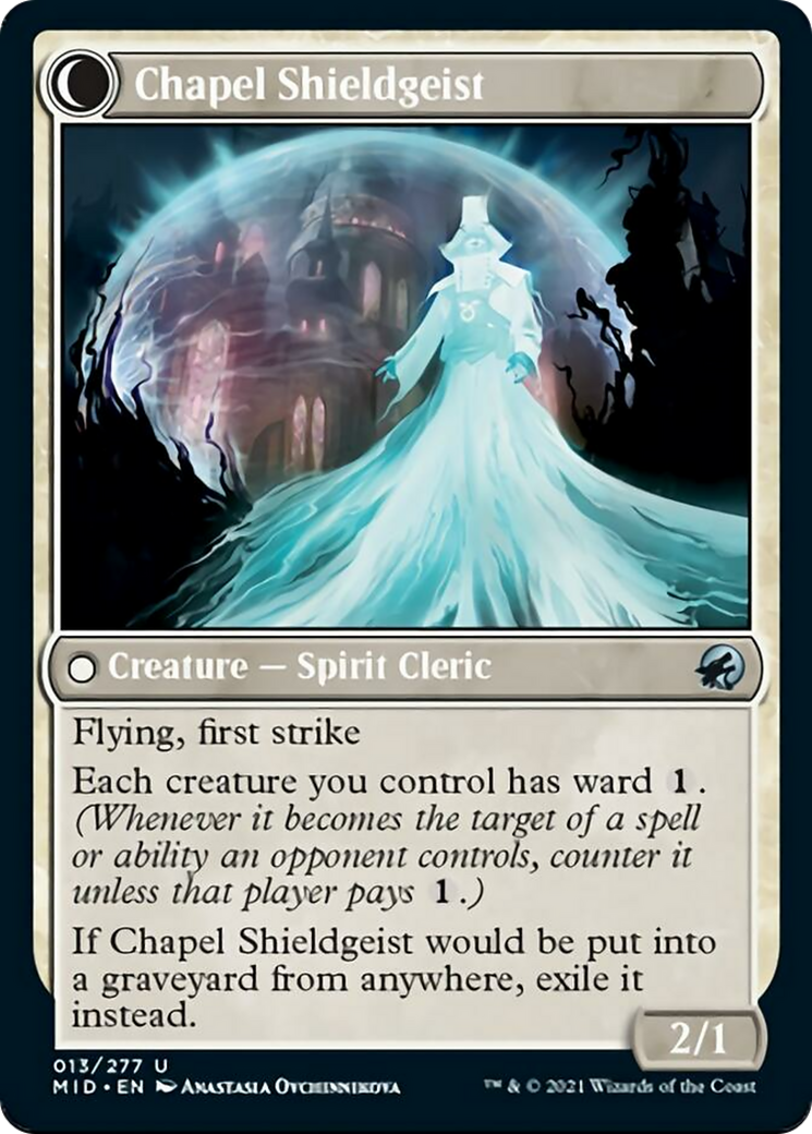 Chaplain of Alms // Chapel Shieldgeist [13] [Innistrad: Midnight Hunt] [Non-Foil]