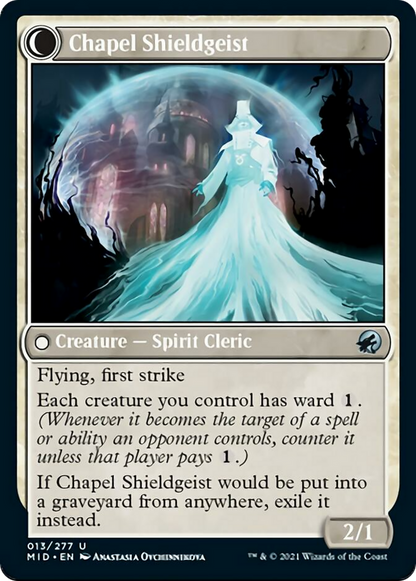 Chaplain of Alms // Chapel Shieldgeist [13] [Innistrad: Midnight Hunt] [Non-Foil]