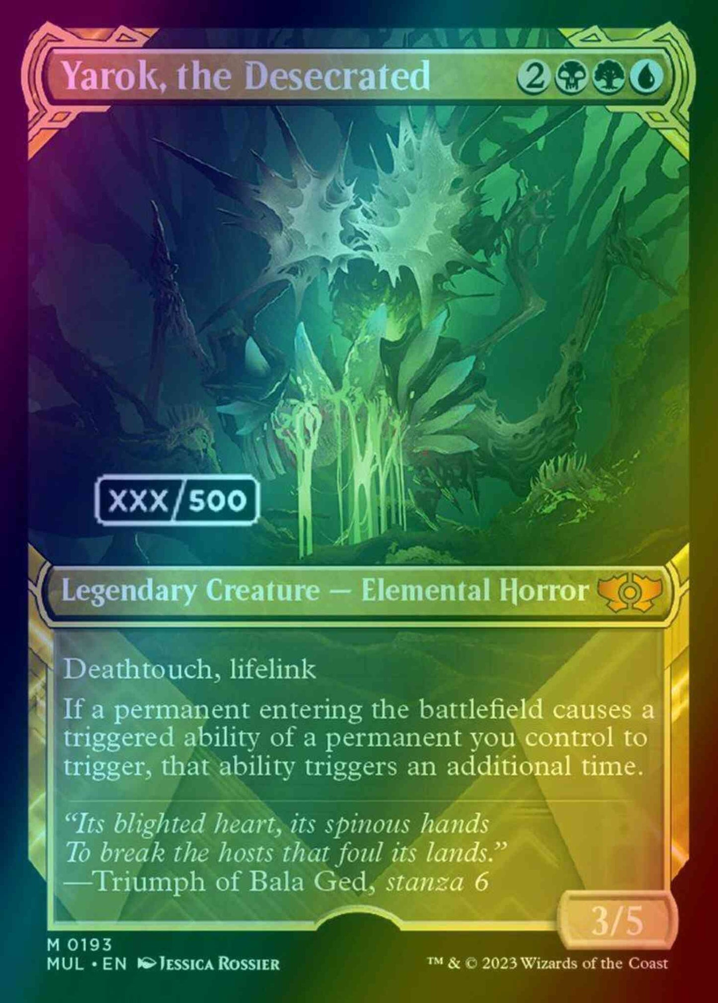 Yarok, the Desecrated - Serial Numbered [193z] [Planar Showcase] [Multiverse Legends] [Foil]