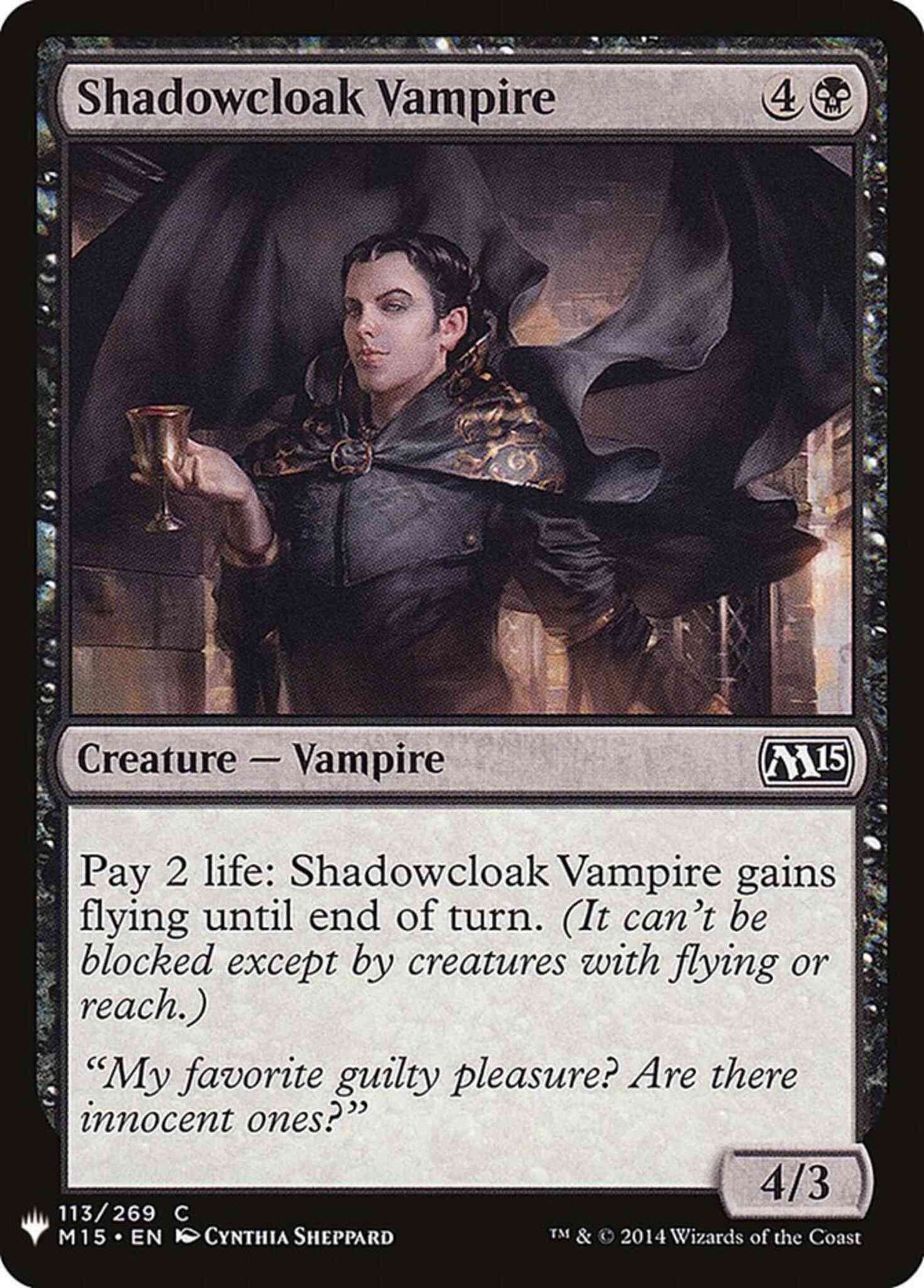 Shadowcloak Vampire [M15-113] [The List] [Non-Foil]