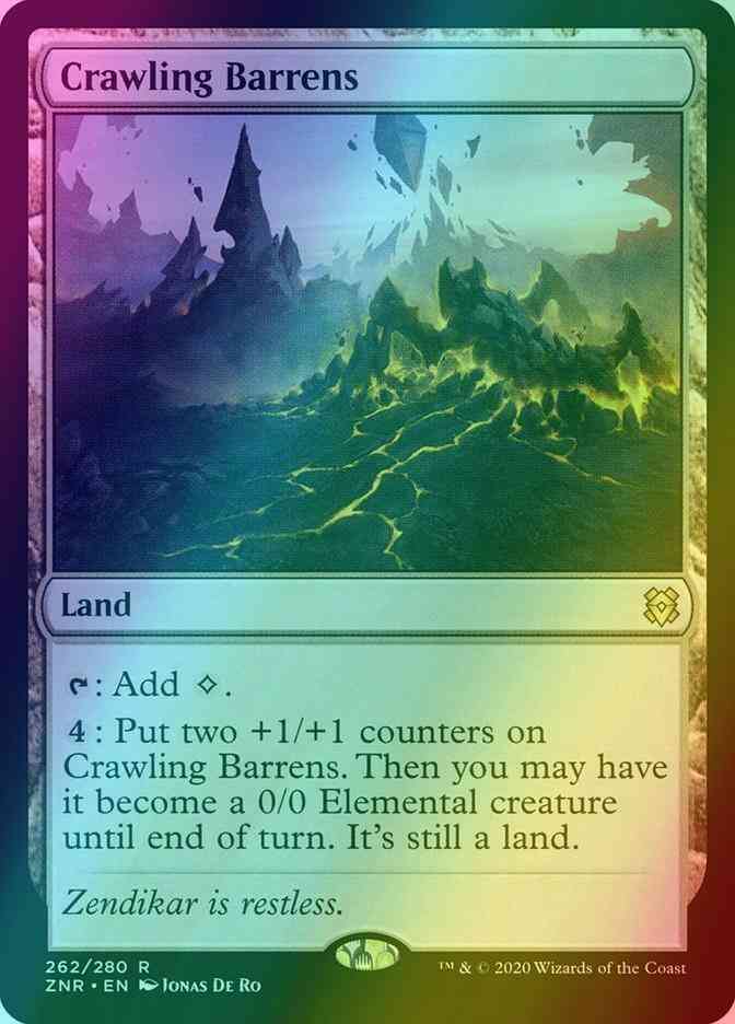 Crawling Barrens [262] [Zendikar Rising] [Foil]