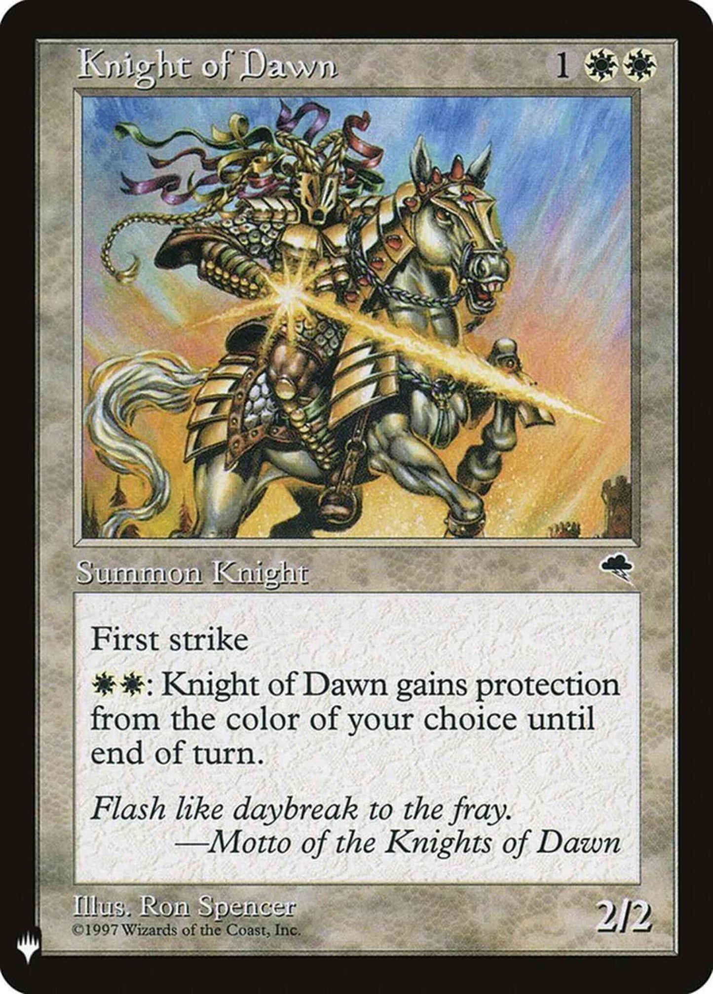 Knight of Dawn [TMP-26] [The List] [Non-Foil]