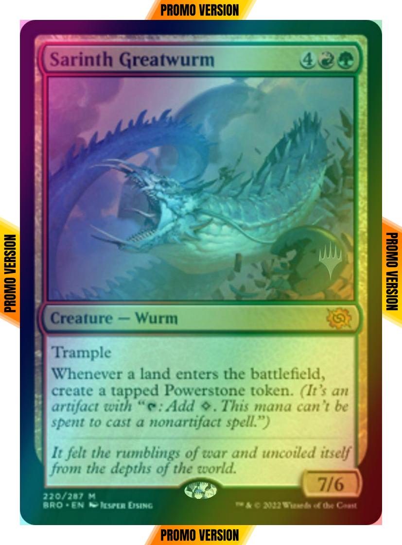 Sarinth Greatwurm [220p] [Promo Pack] [The Brothers' War: Promos] [Foil]