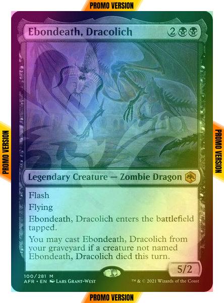 Ebondeath, Dracolich [100x] [Ampersand] [Adventures in the Forgotten Realms Promos] [Foil]