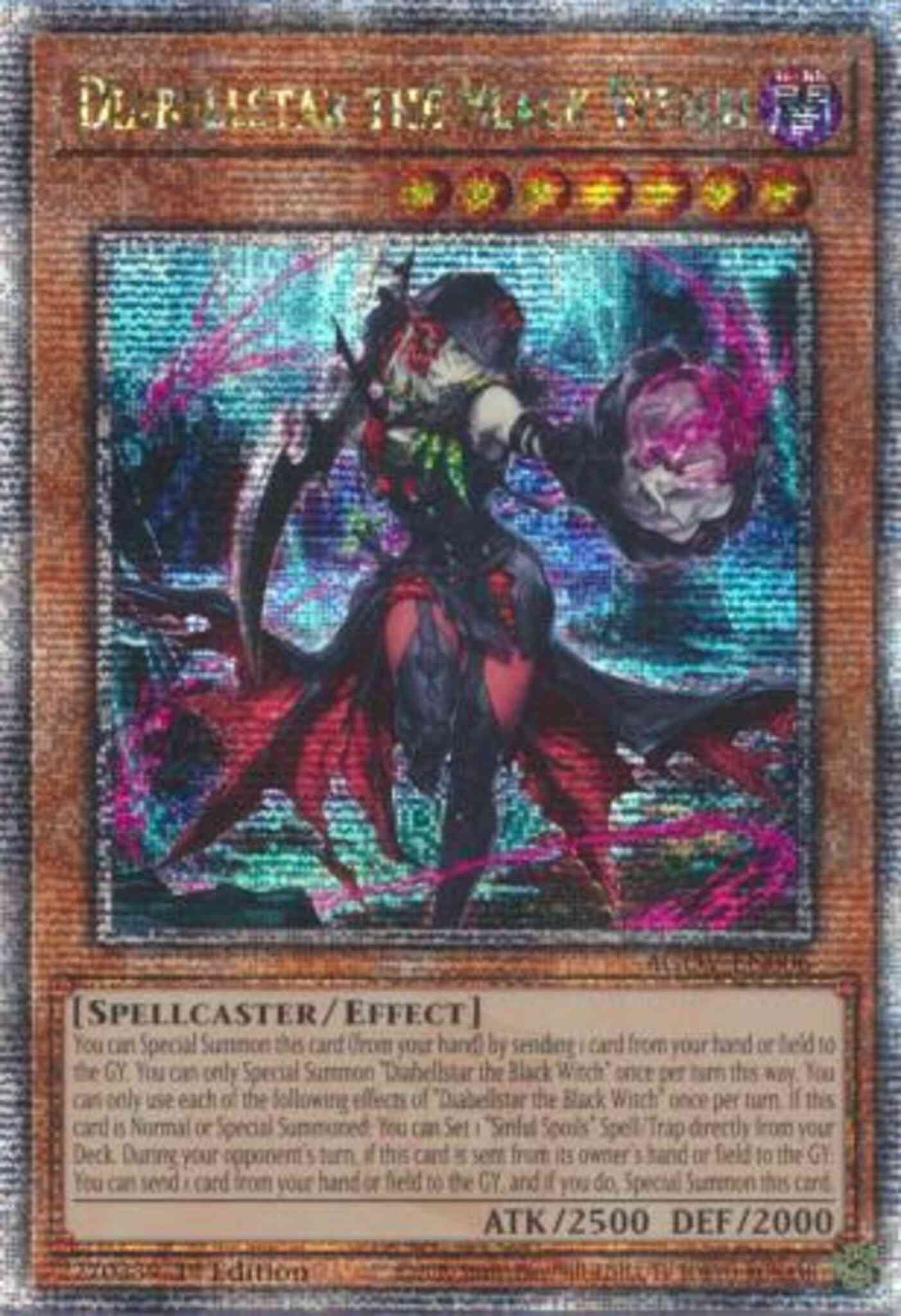 Diabellstar the Black Witch - AGOV-EN006 - Quarter Century Secret Rare - 1st Edition