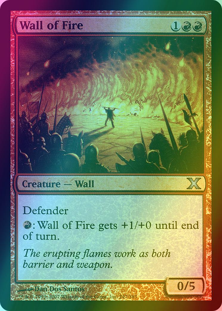 Wall of Fire [247] [Tenth Edition] [Foil]
