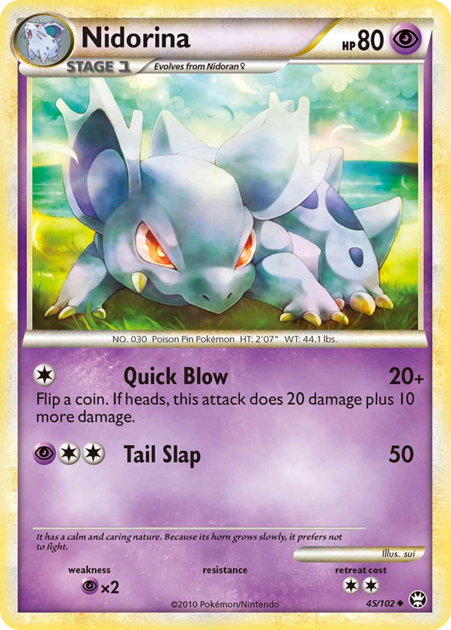 Nidorina - 45/102 - Uncommon [hgss4-45] [Reverse Holo]