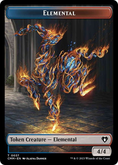 Elemental Token (37) // The Monarch Token (50) [Commander Masters: Tokens] [Non-Foil]