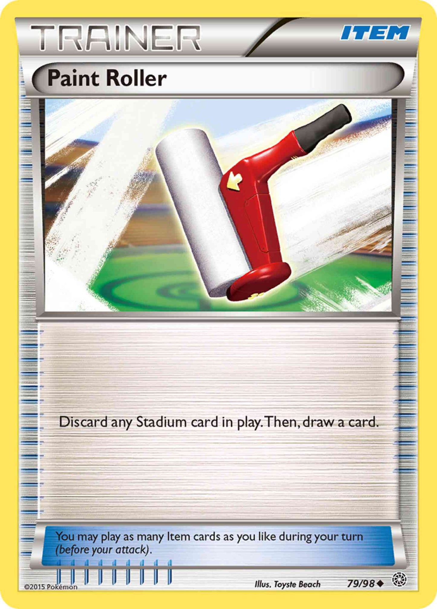 Paint Roller - 79/98 - Uncommon [xy7-79] [Non-Holo]