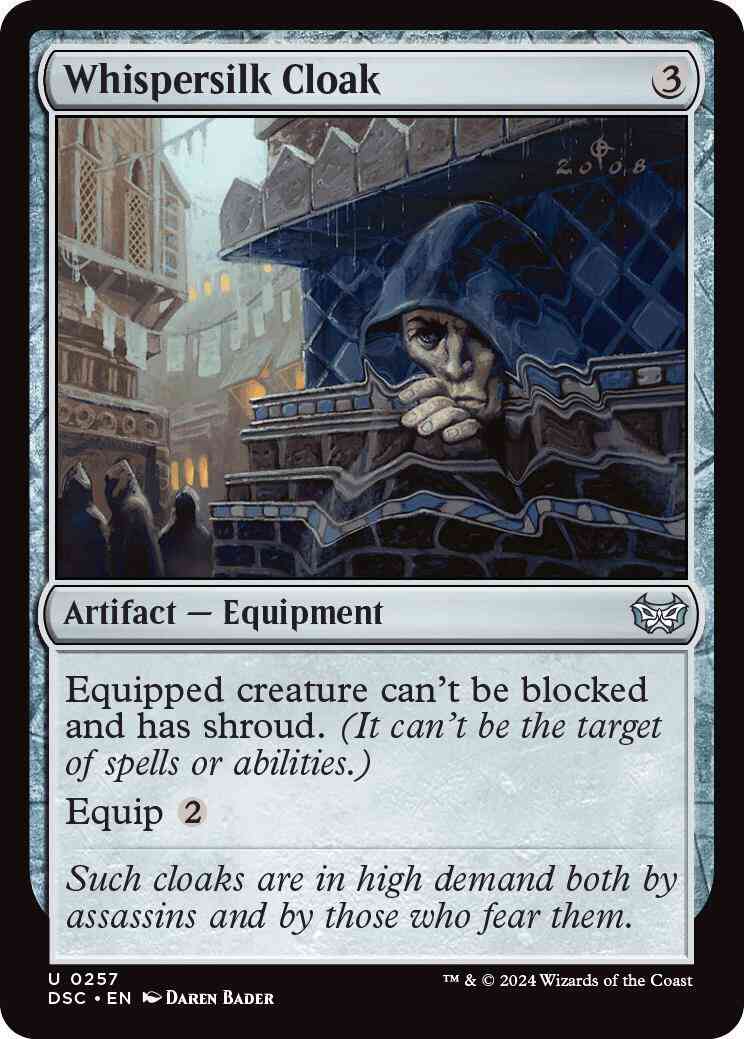 Whispersilk Cloak [257] [Duskmourn: House of Horror: Commander] [Non-Foil]