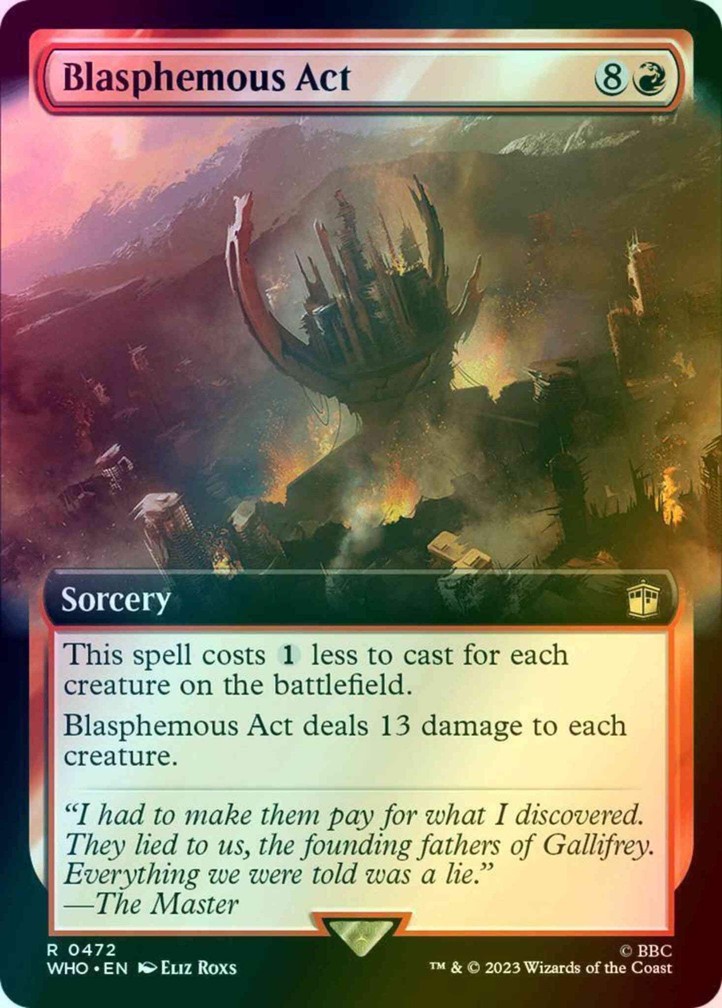 Blasphemous Act [472] [Extended Art] [Universes Beyond: Doctor Who] [Foil]