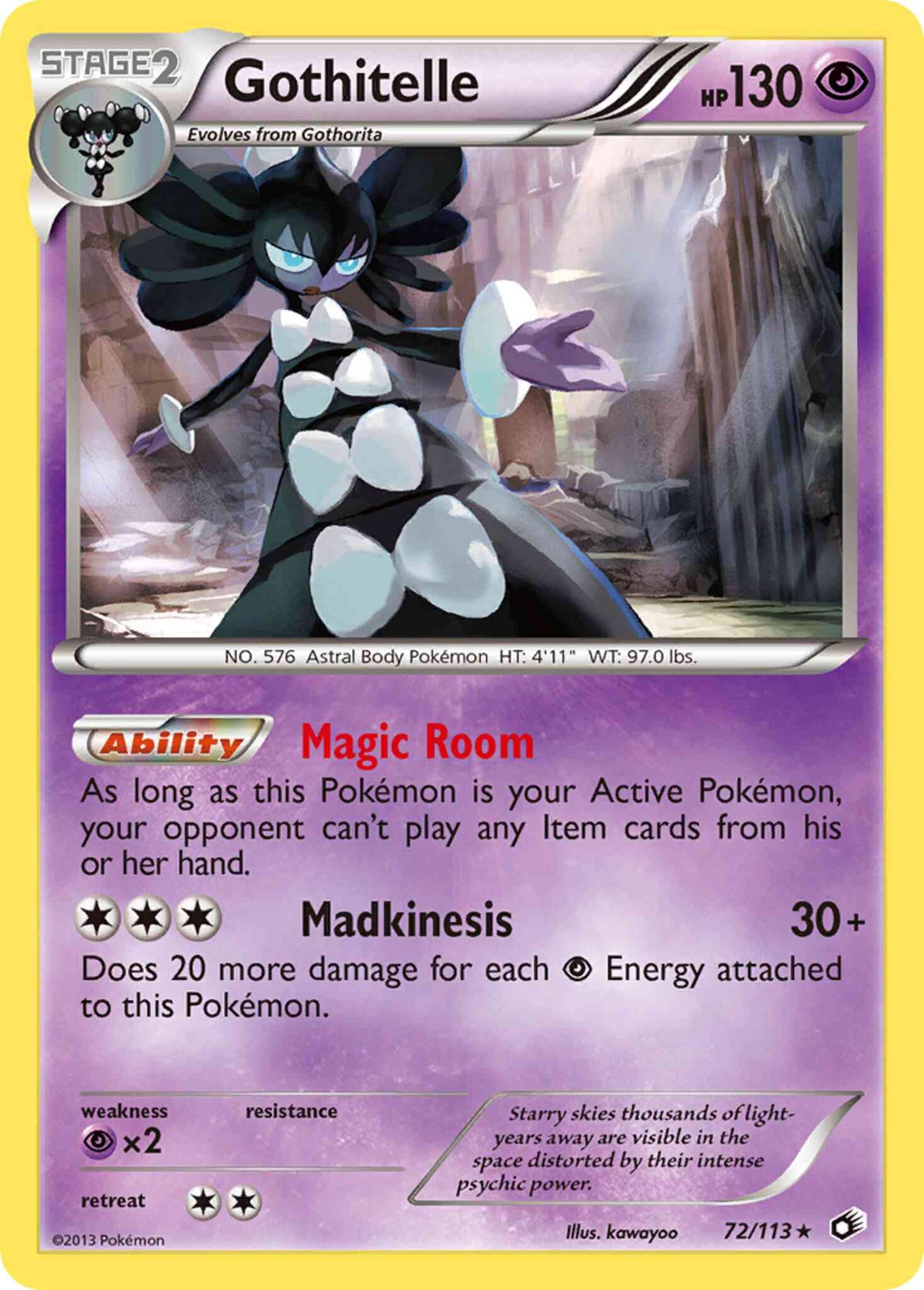 Gothitelle - 72/113 - Rare Holo [bw11-72] [Reverse Holo]