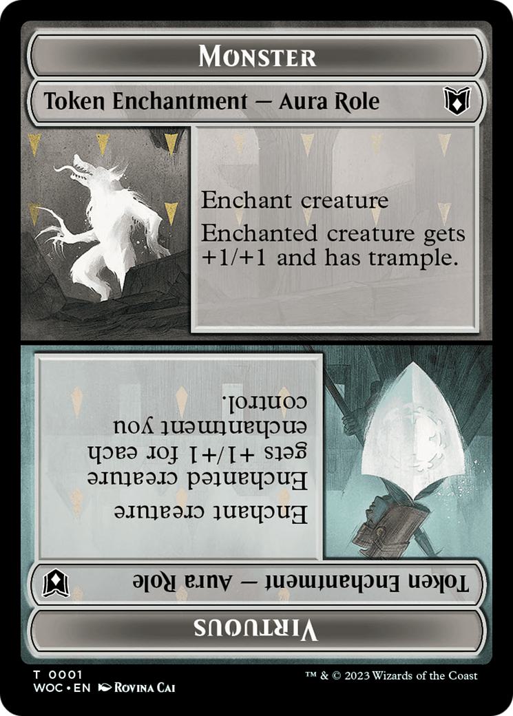 Copy Token (04) // Monster Token // Vituous Token (01) [Wilds of Eldraine: Commander: Tokens] [Non-Foil]