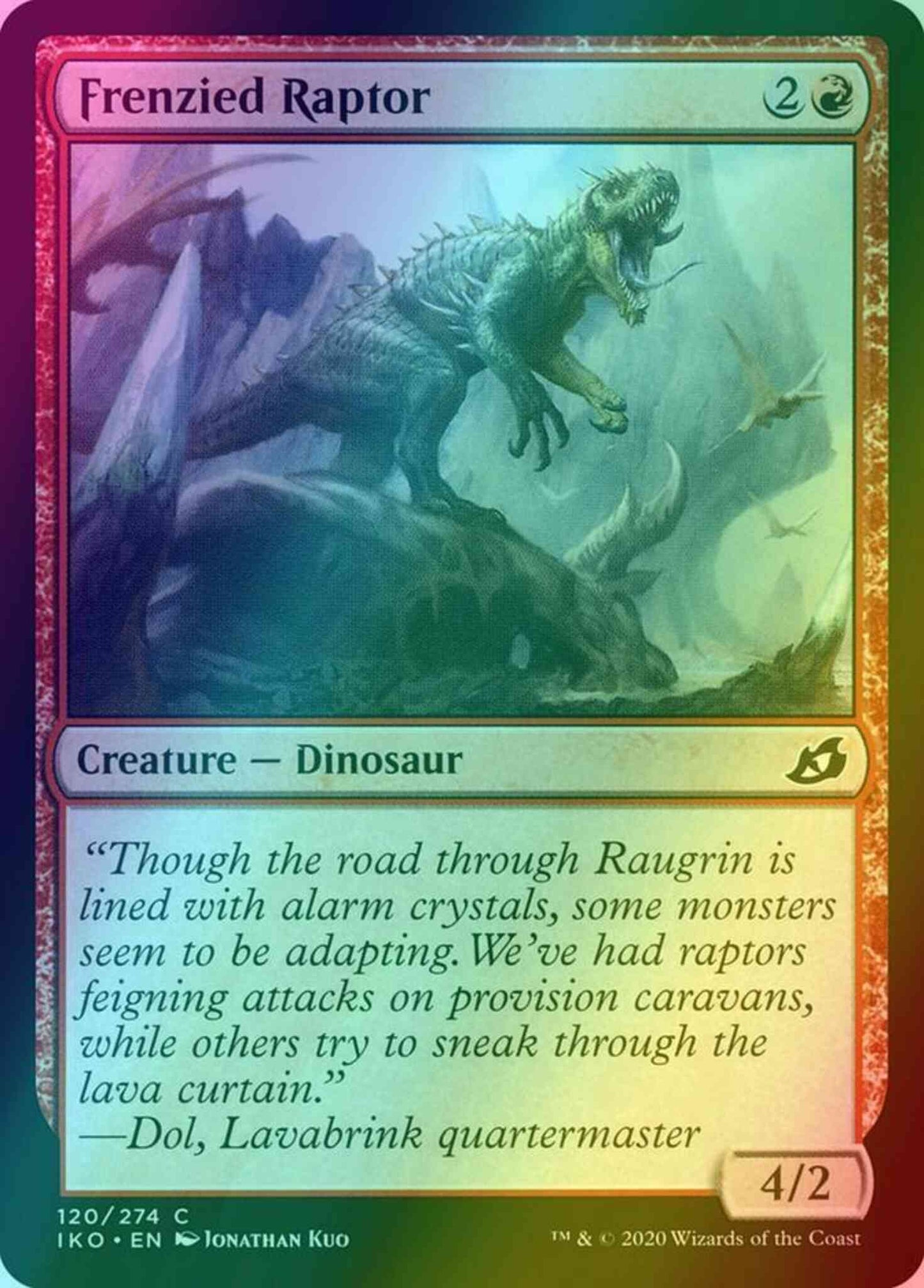 Frenzied Raptor [120] [Ikoria: Lair of Behemoths] [Foil]