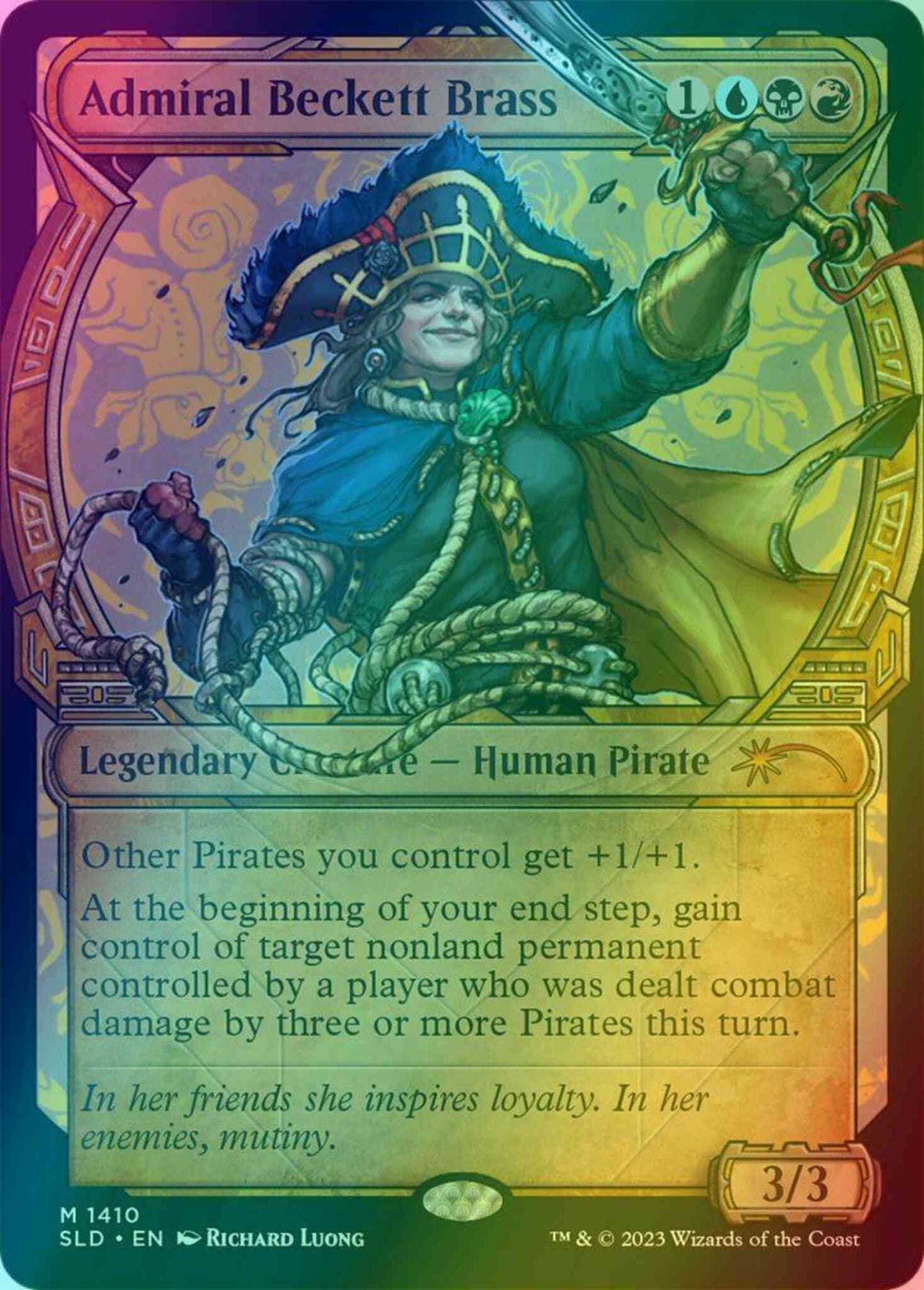 Admiral Beckett Brass [1410] [Legends of Ixalan Showcase] [Showcase: LCI] [Secret Lair Drop] [Foil]