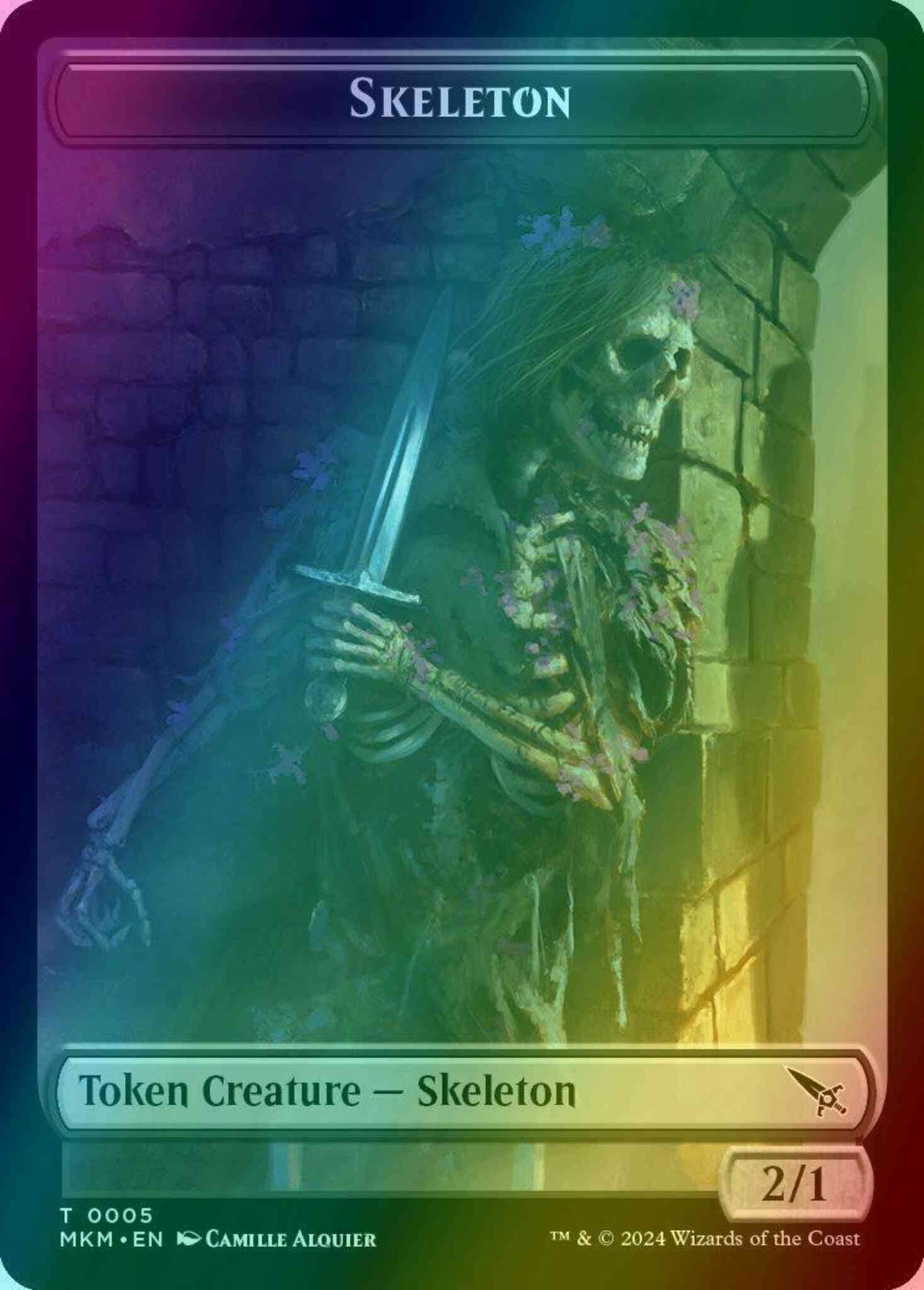 Skeleton Token (05) // Thopter Token (20) [Murders at Karlov Manor: Tokens] [Foil]