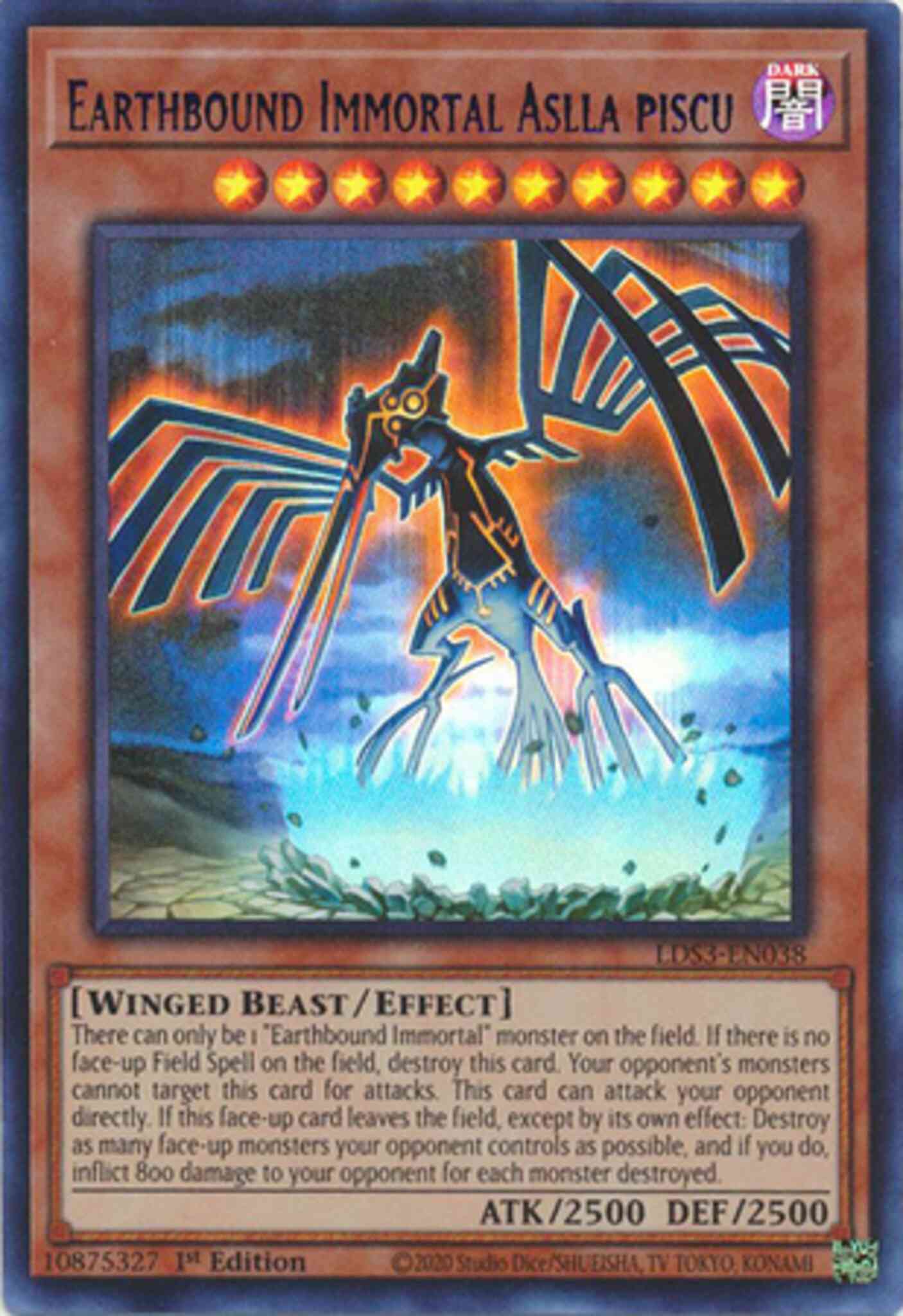 Earthbound Immortal Aslla piscu - Blue - LDS3-EN038 - Ultra Rare - 1st Edition