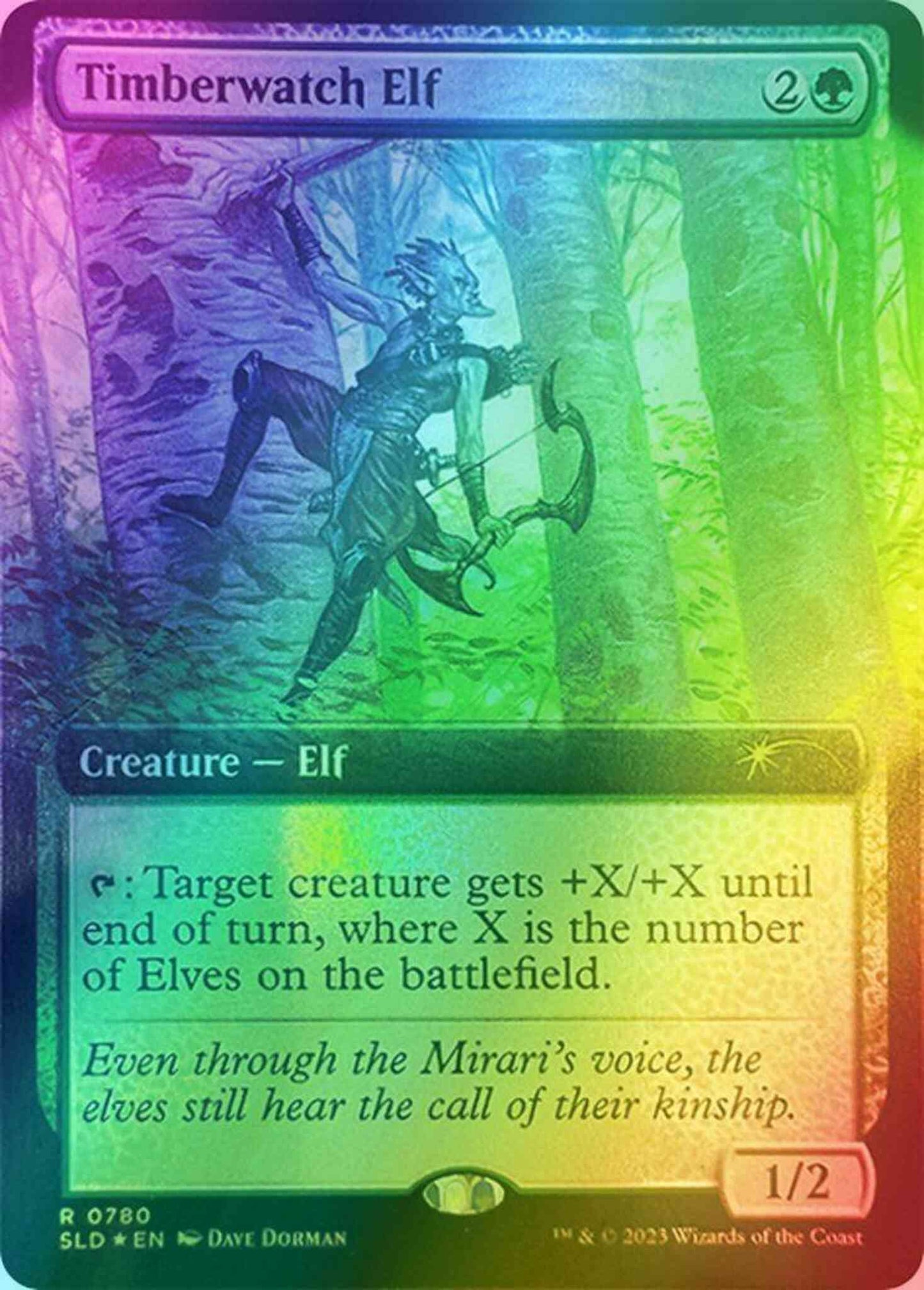 Timberwatch Elf [0780] [Extended Art] [Dave Dorman] [Secret Lair Drop] [Foil]