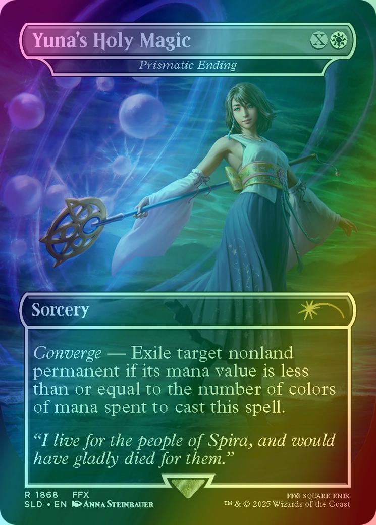 Yuna's Holy Magic - Prismatic Ending [1868] [Borderless] [FINAL FANTASY: Grimoire] [Secret Lair Drop] [Foil]