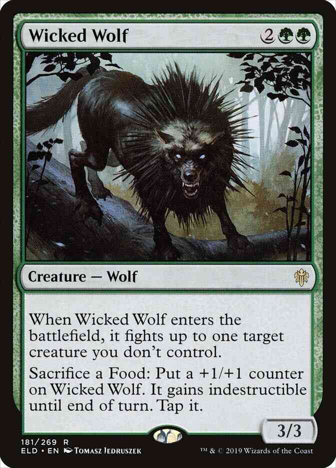 Wicked Wolf [181] [Throne of Eldraine] [Non-Foil]